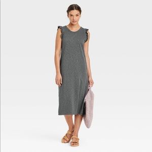 TARGET UNIVERSAL THREAD Grey Ruffle Dress
